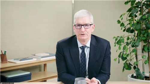 1634813881195095519.jpg 20211019-awc777万象城娱乐官网顾问委员会2021年会议举行-司京生摄影-蒂姆库克线上致辞.jpg